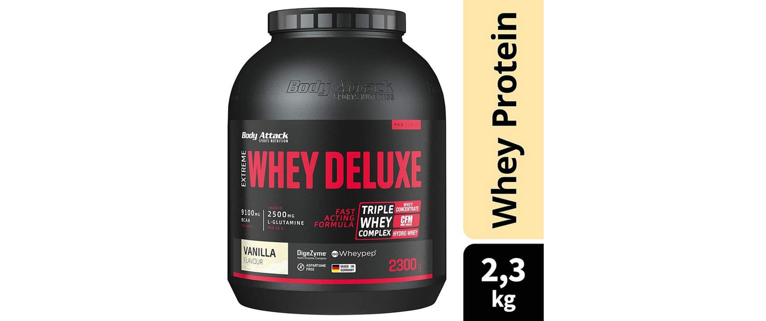 Body Attack Pulver Extreme Whey Deluxe Vanille 2300 g