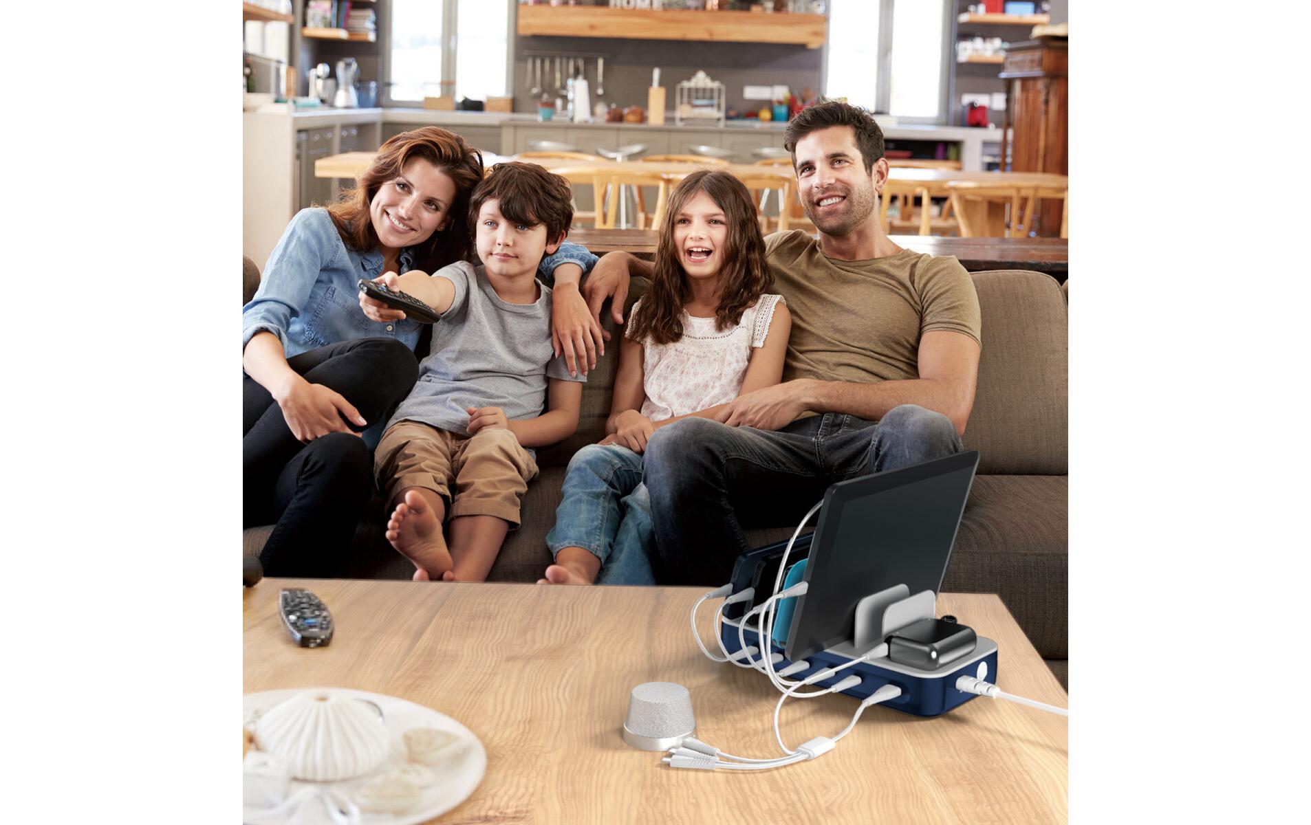 4smarts Ladestation Team 100W 5C/1A inkl. 6 Kabel