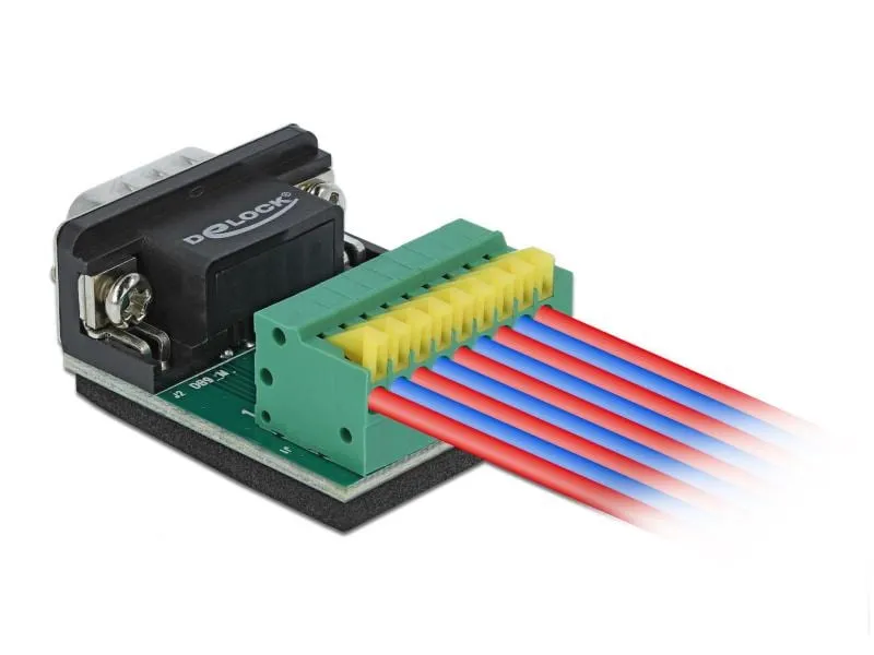 Delock Adapter Sub-D 9 Pin M Terminalblock 9 Pin 0 m