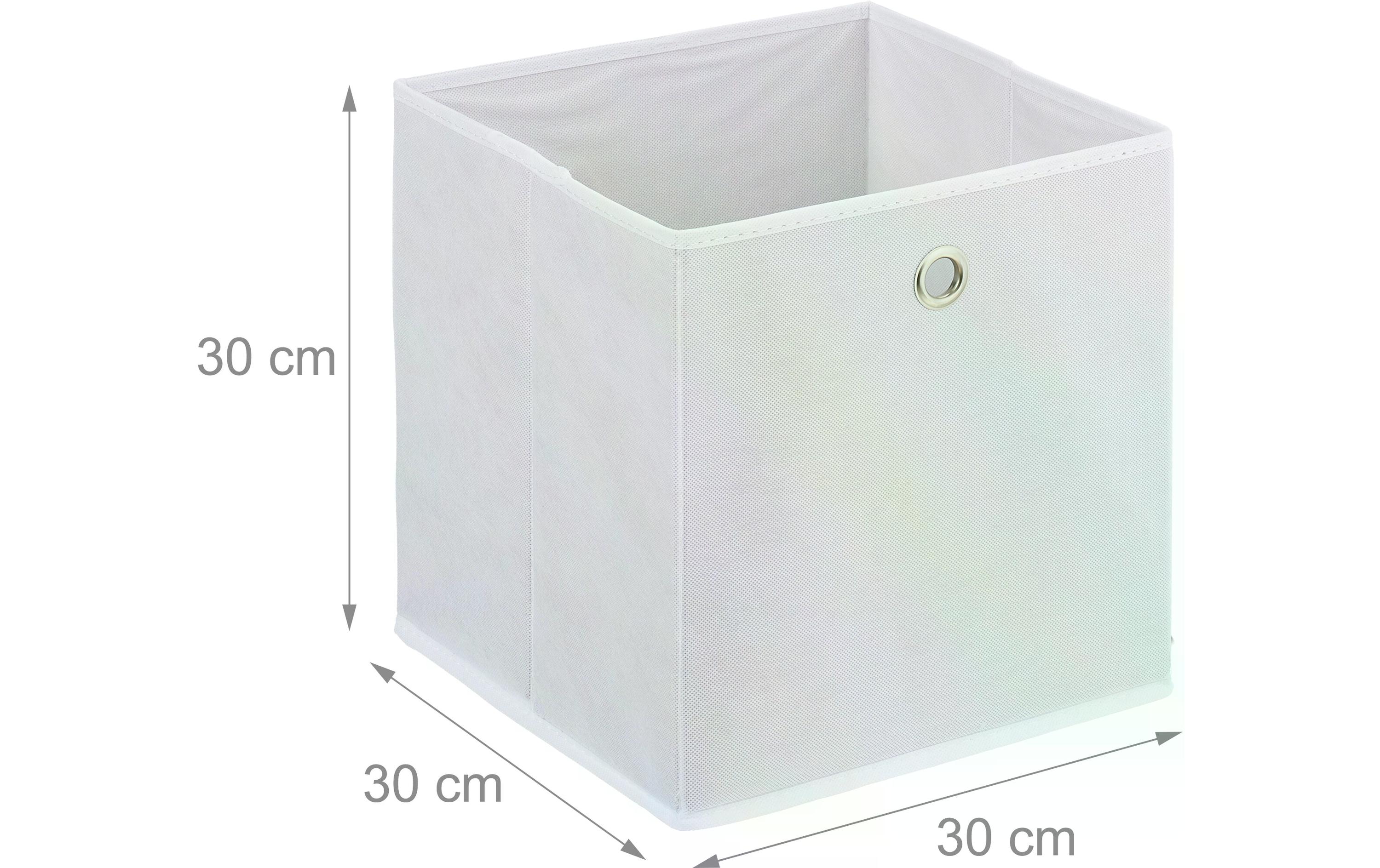 relaxdays Aufbewahrungsbox 4er Set Weiss