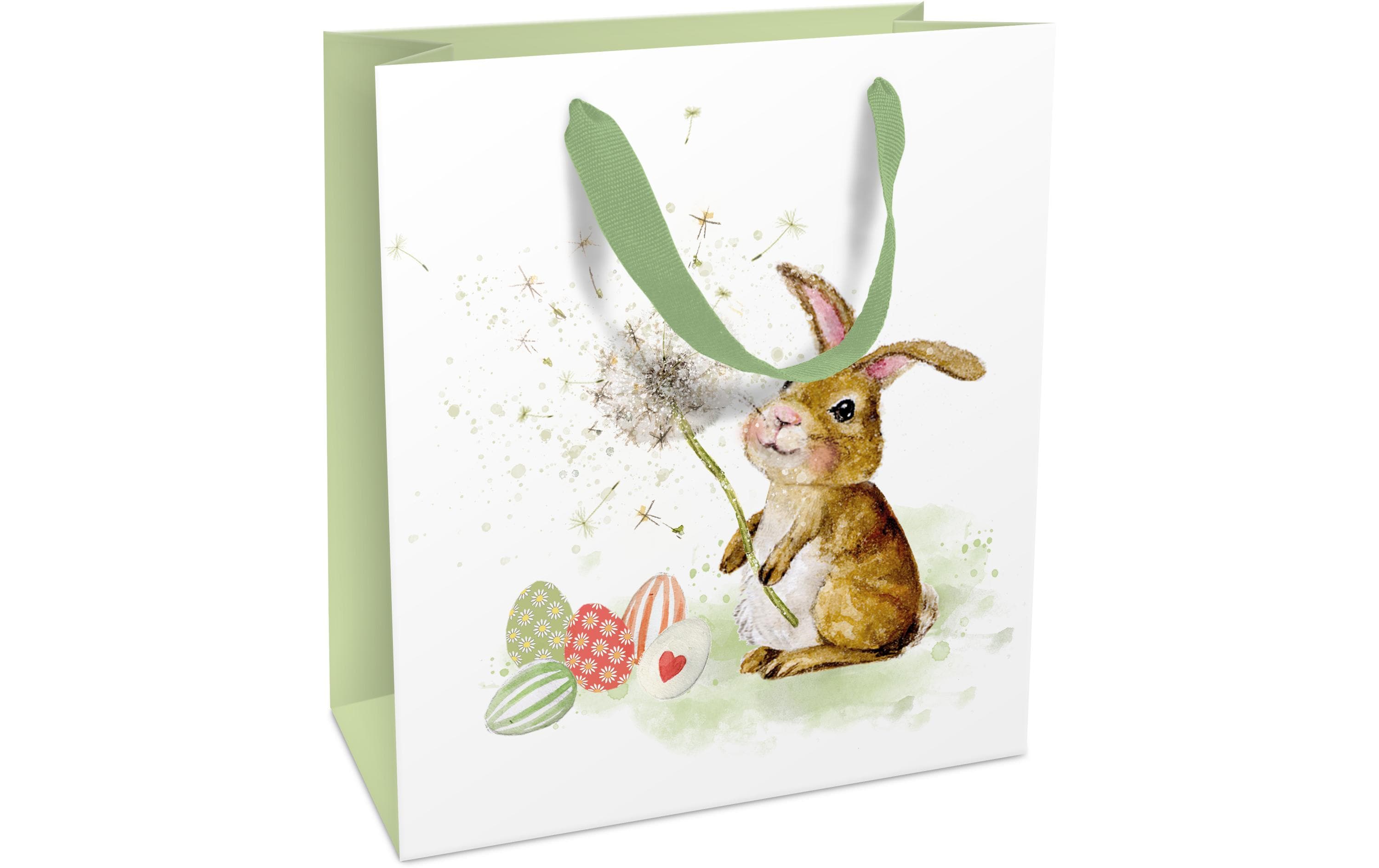 Braun + Company Geschenktasche Spring Bunny 18 x 21 x 8 cm, Mehrfarbig