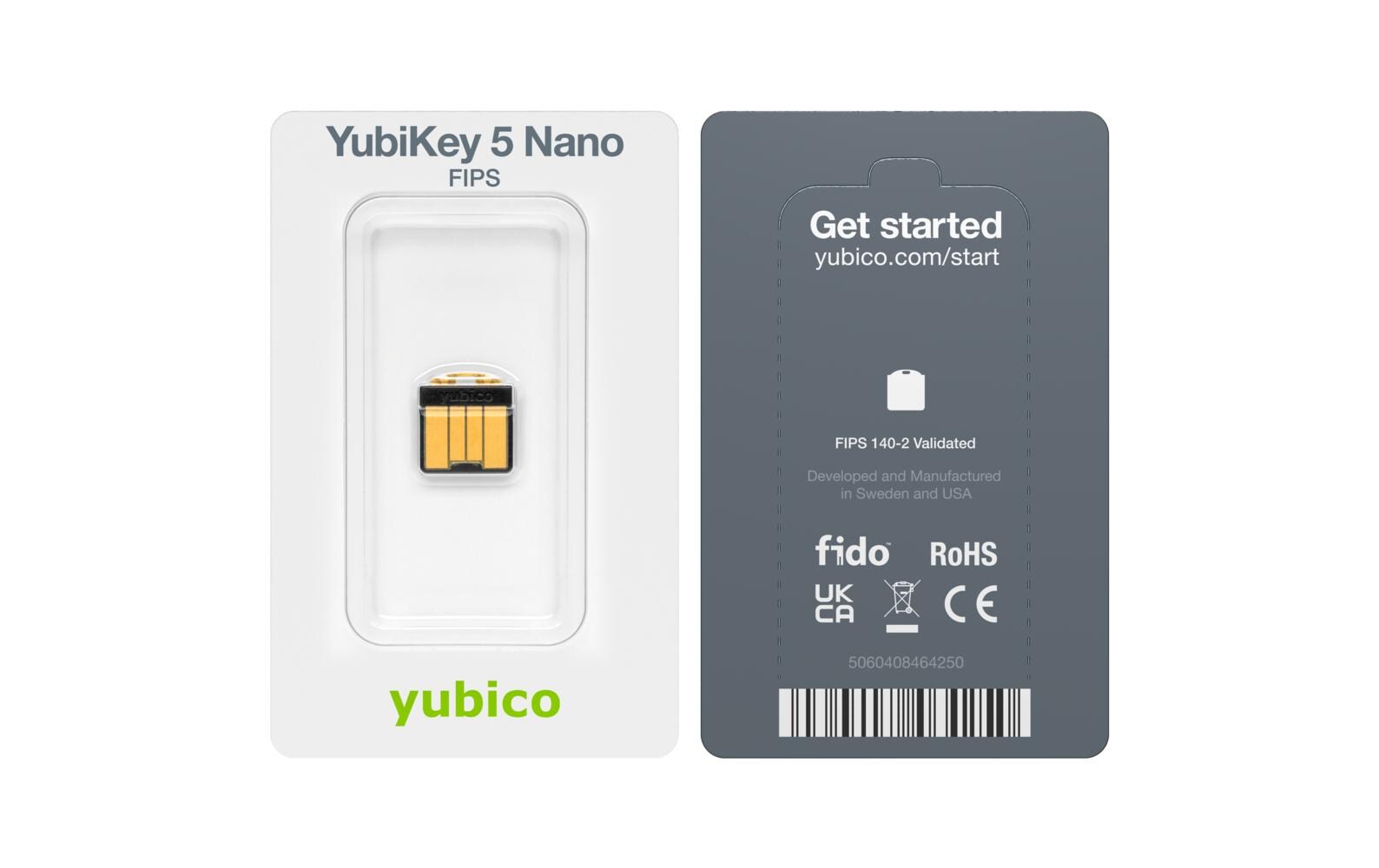 Yubico YubiKey 5 Nano FIPS FW 5.4 USB-A, 1 Stück Yubico YubiKey 5 Nano FIPS FW 5.4 USB-A, 1 Stück