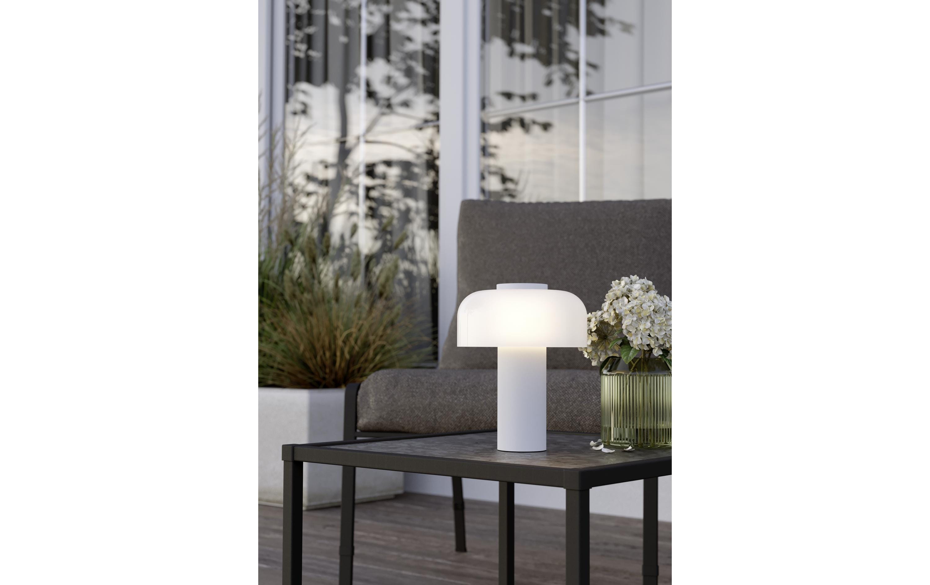 EGLO Leuchten Tischleuchte Ponente Akku LED-CCT Touch Weiss