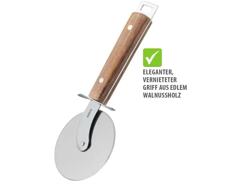 GEFU Pizzaschneider Madero Silber/Braun, 21 x 9.5 x 1 cm GEFU Pizzaschneider Madero Silber/Braun, 21 x 9.5 x 1 cm