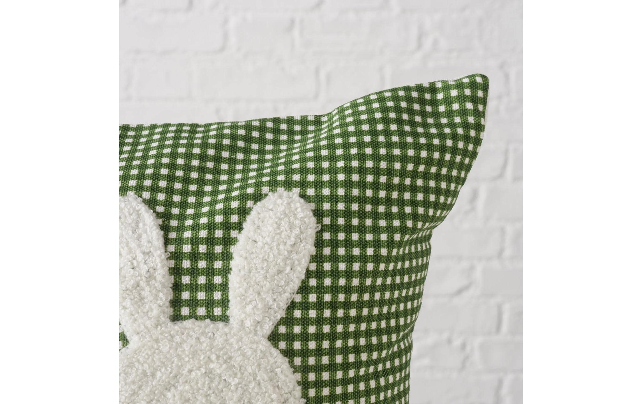 Boltze Kissen Hasen Lanari, Grün / Cremeweiss