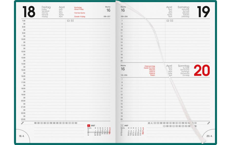 Biella Geschäftsagenda Colorful Kein, 2027, Petrol