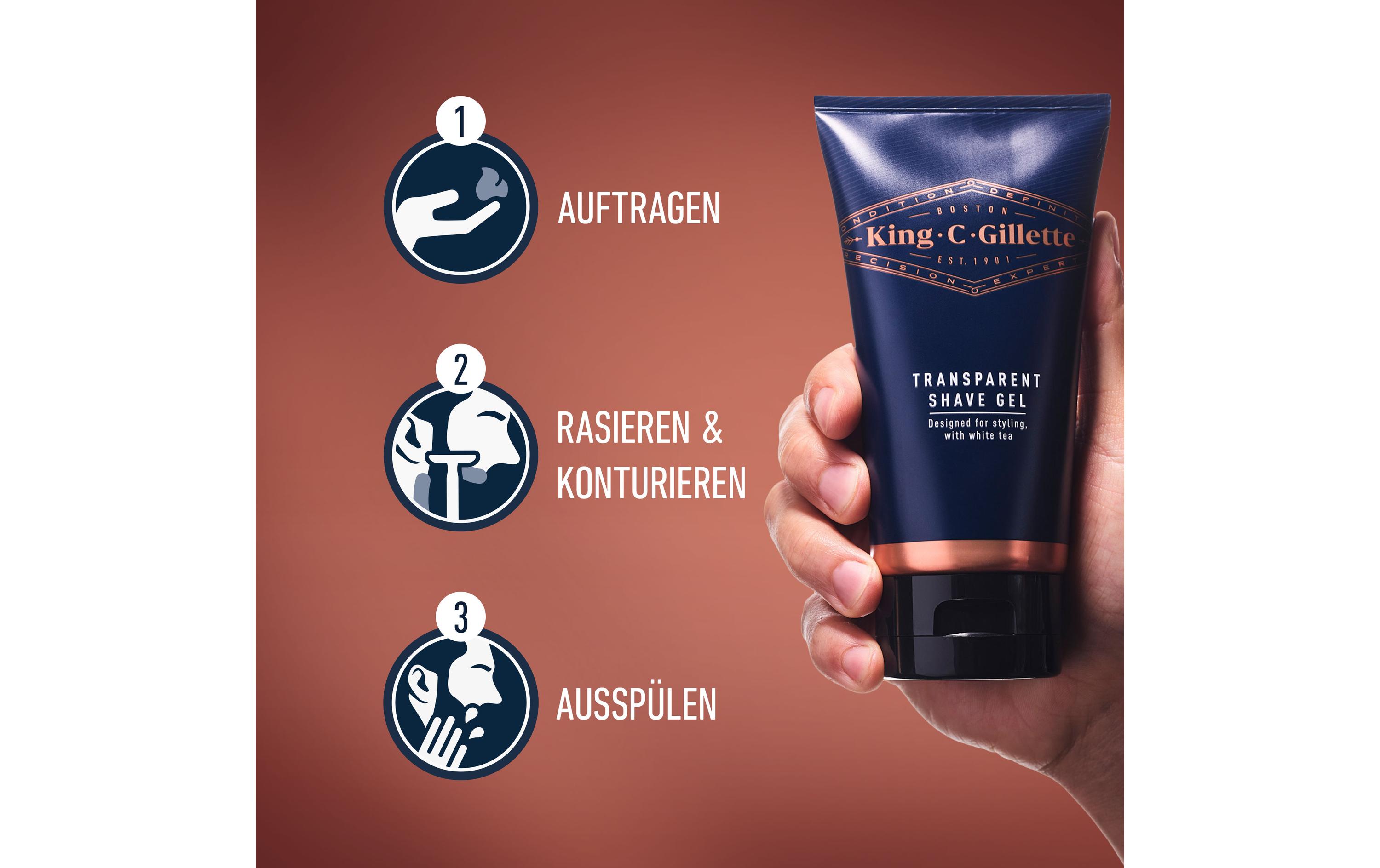 King C. Gillette Rasur- und Kantengel 150 ml