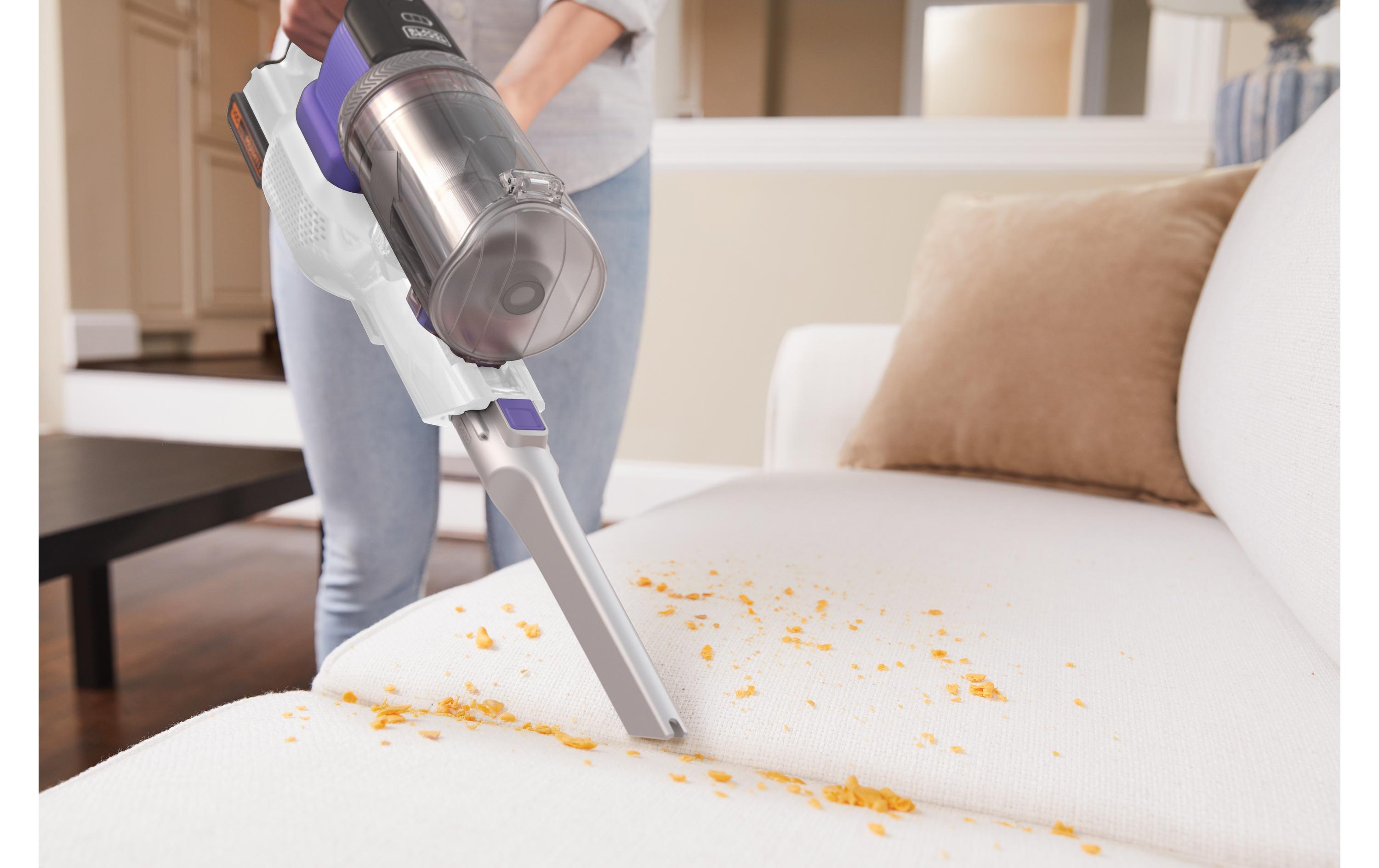 BLACK+DECKER Akku-Hand- und Stielsauger Pet 4 in 1 Lila/Weiss