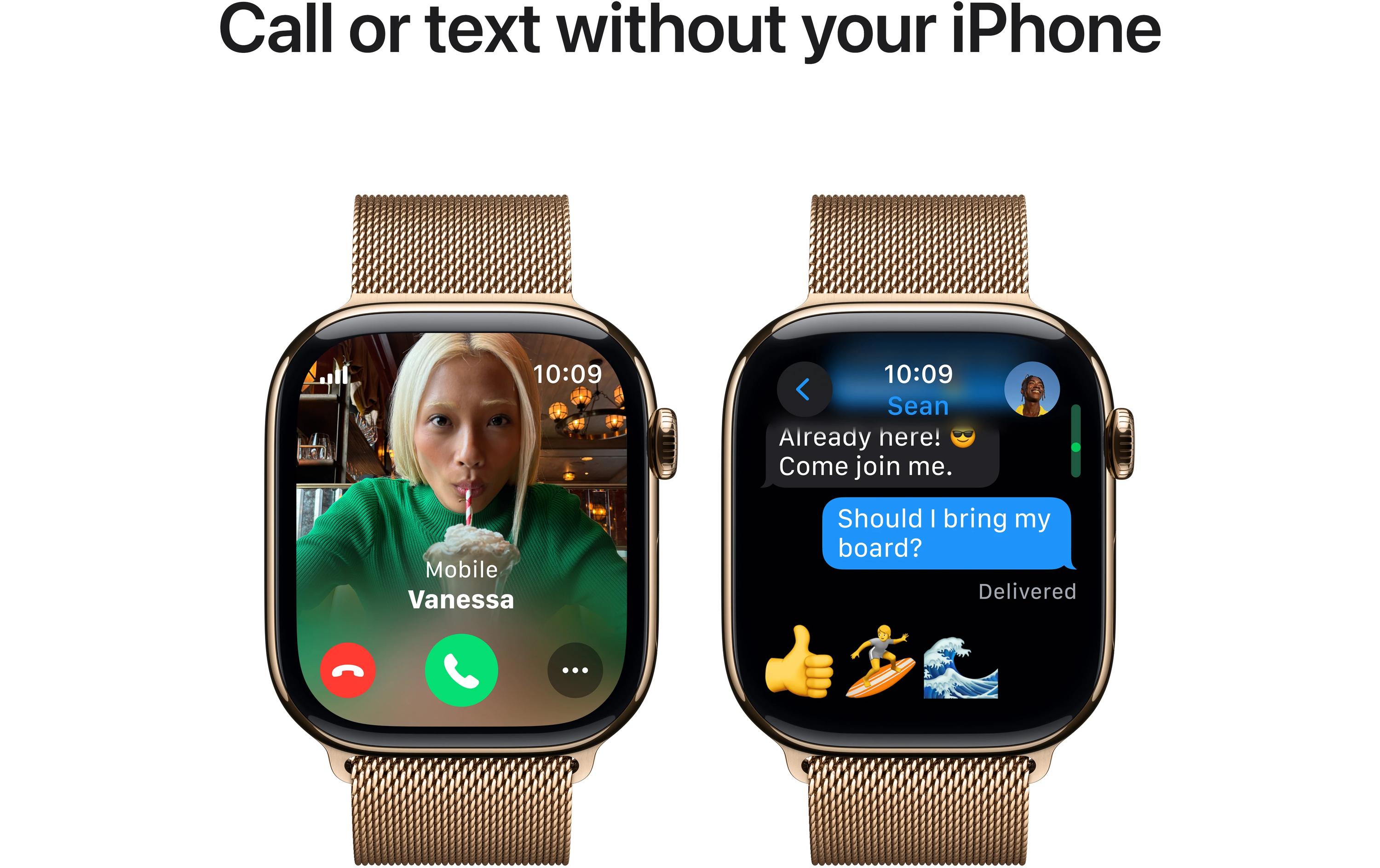 Apple Watch Series 10 46 mm LTE Titanium Gold Loop Milanese M/L