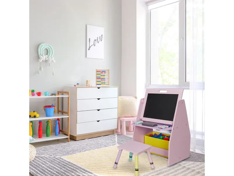 relaxdays Kinderregal mit Tafel