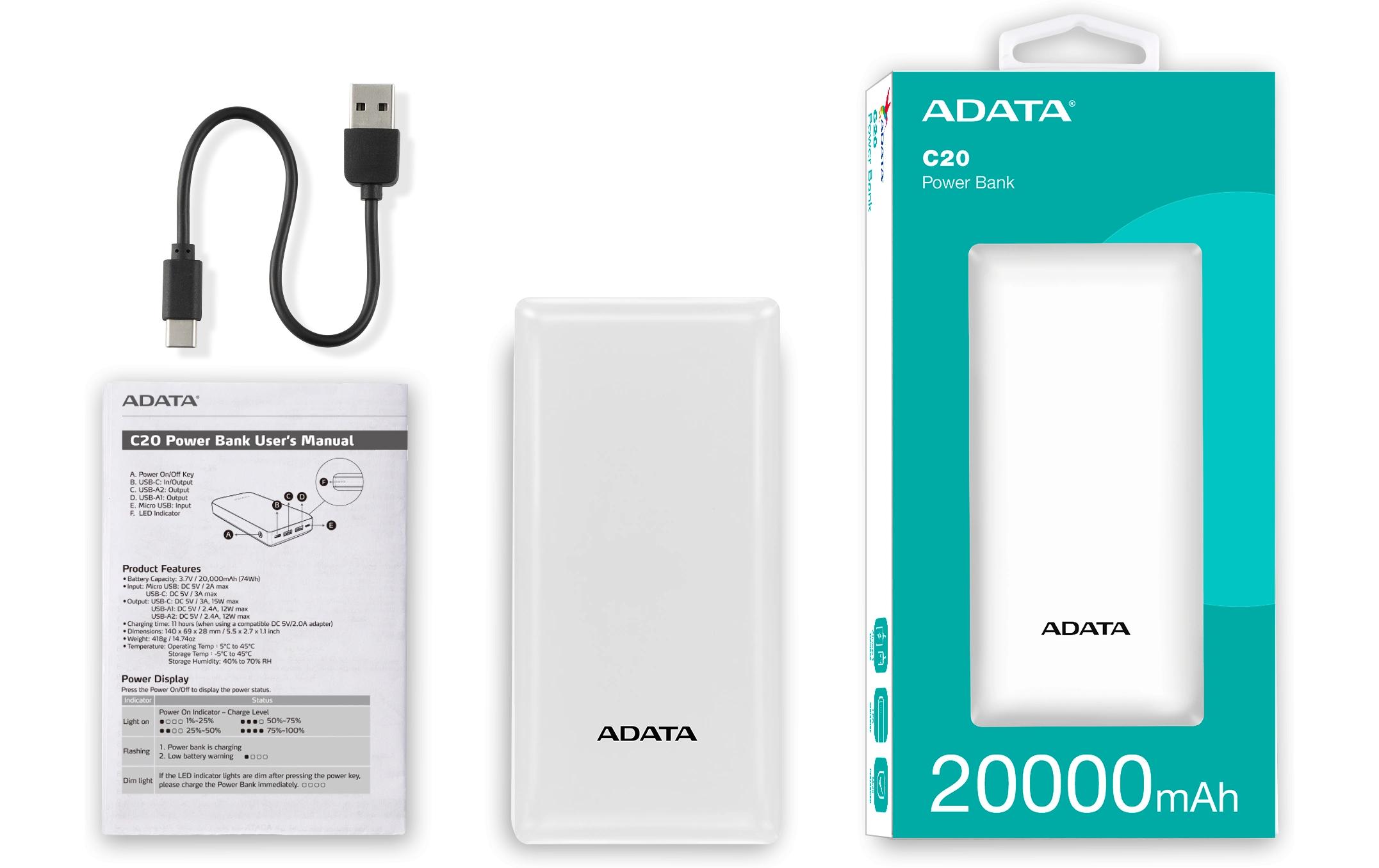 ADATA Powerbank C20 12600 mAh