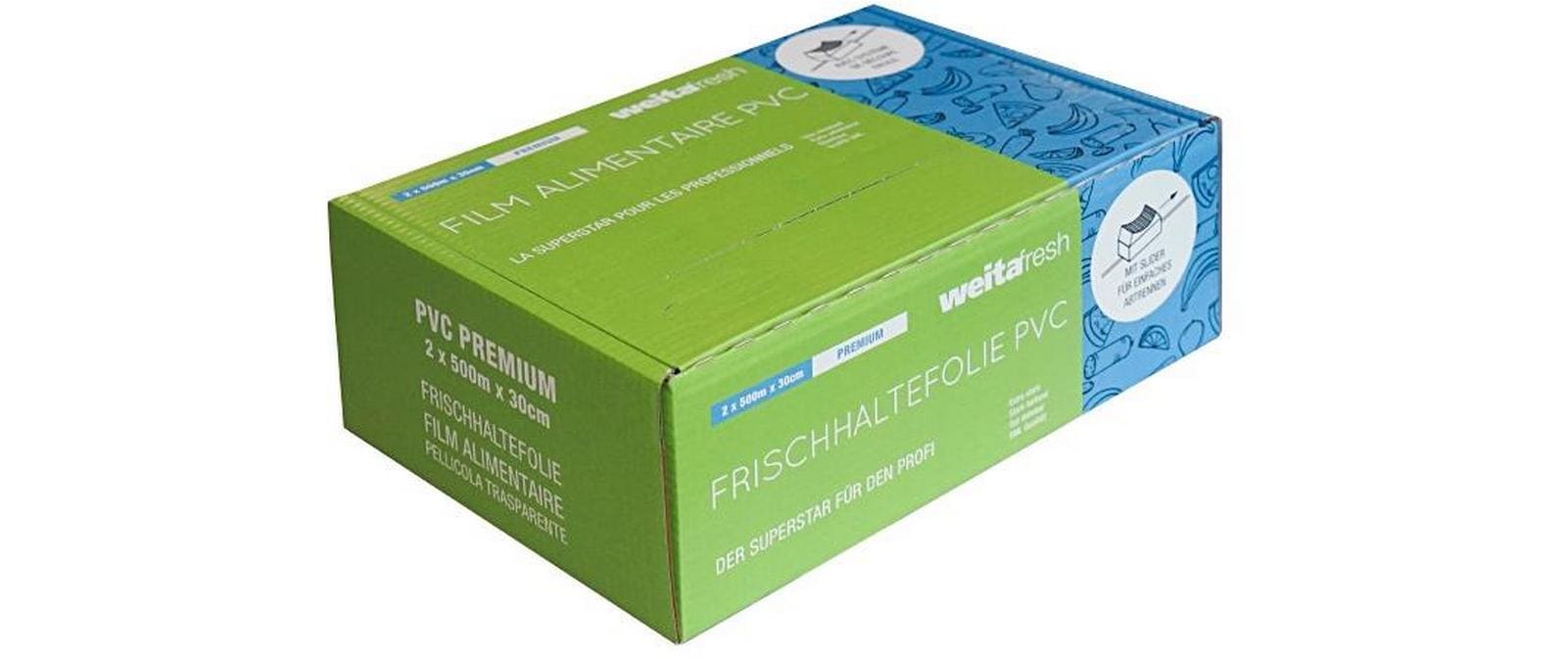 Weita Frischhaltefolie 2 x 500 m 2 Stück, Transparent, 30 cm