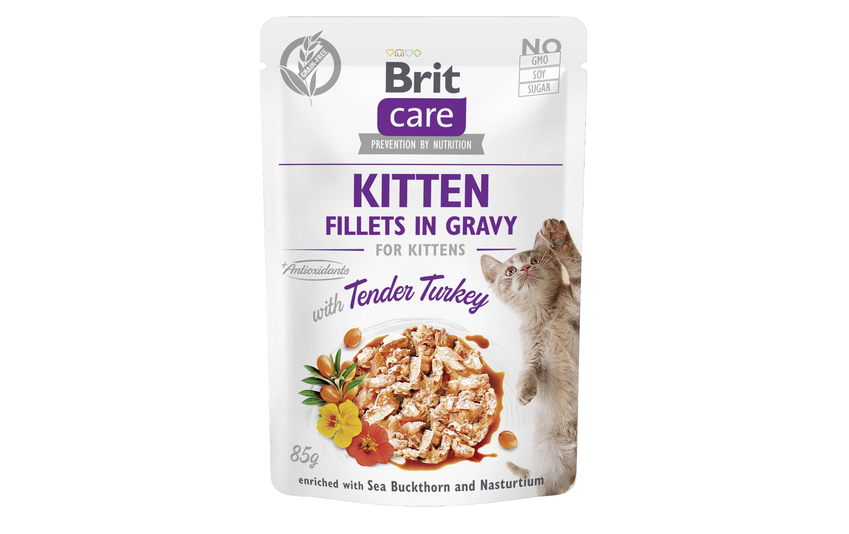 Brit Nassfutter Care Fillets Sauce Kitten Truthahn, 85 g