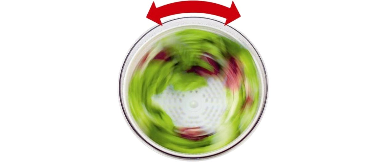 Moha Salatschleuder Tornado 24 cm, Schwarz/Silber