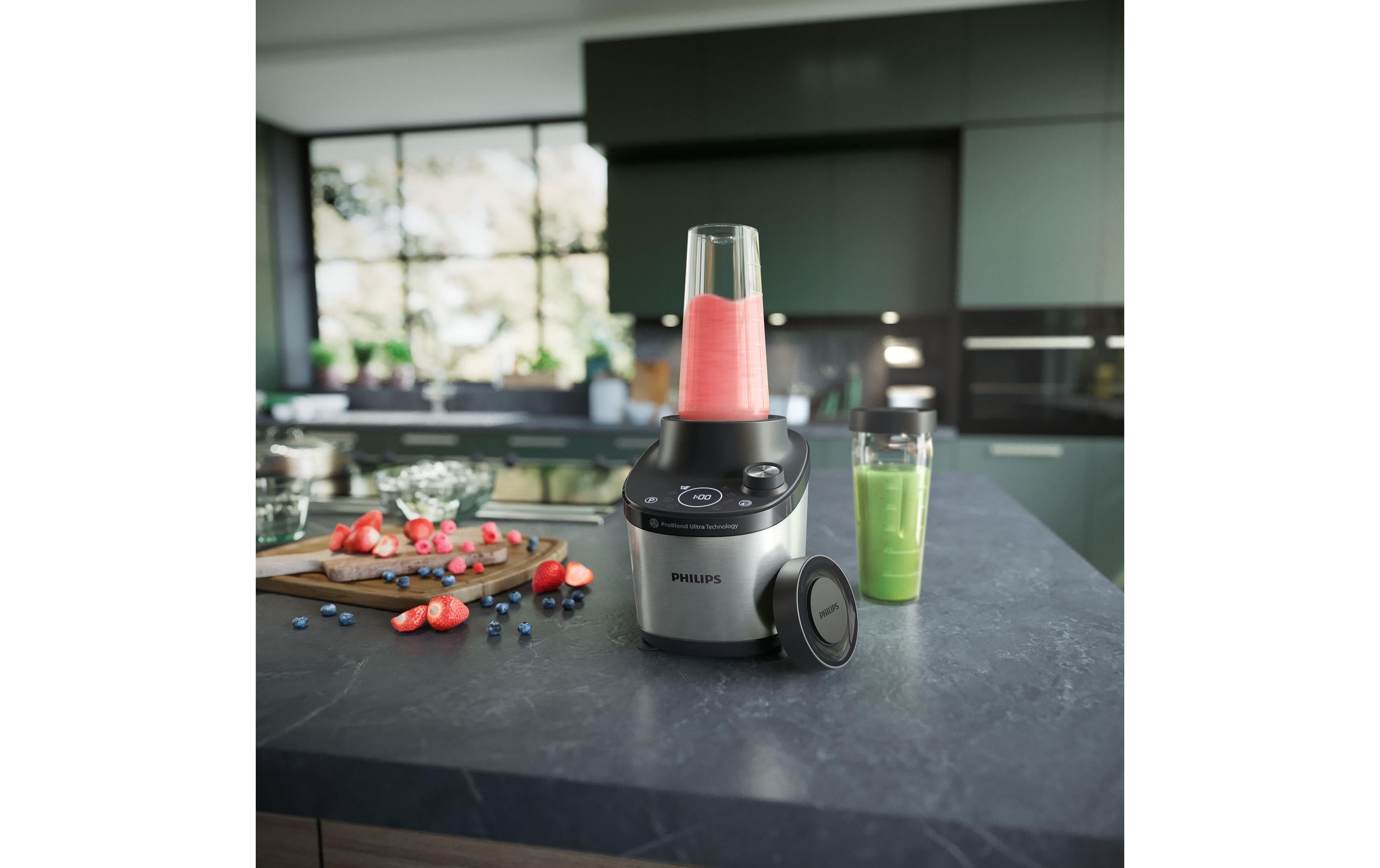 Philips Standmixer HR3760/12 7000 Series Edelstahl/Schwarz