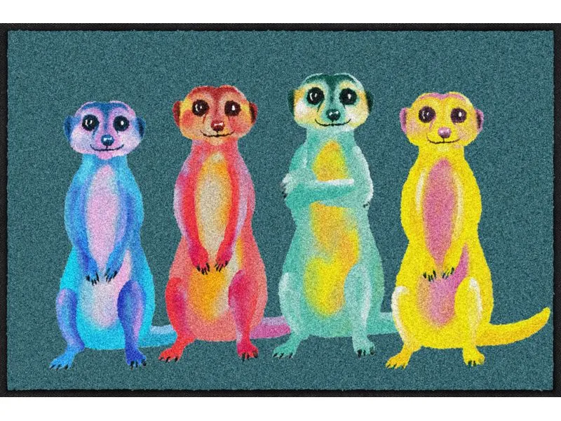 Salonlöwe Fussmatte Rainbow Meerkats 50 cm x 75 cm Salonlöwe Fussmatte Rainbow Meerkats 50 cm x 75 cm