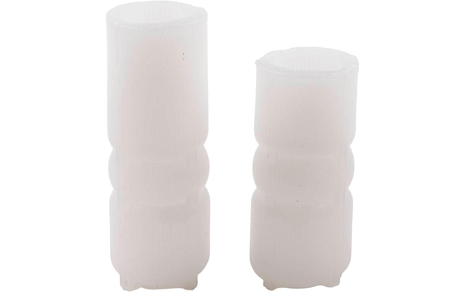 Creativ Company Kerzengiessform Silikon gerippter Zylinder, 2 Stück Creativ Company Kerzengiessform Silikon gerippter Zylinder, 2 Stück