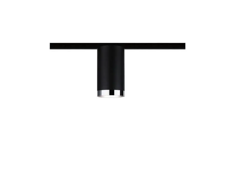 Paulmann Schienenspot URail Tube, 1 x GU10, 10 W, Schwarz/ Chrom
