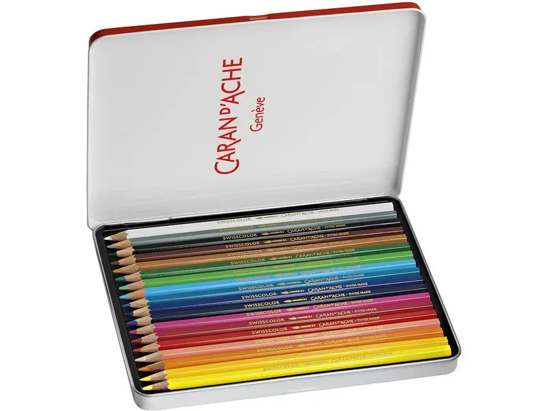 Caran d'Ache Aquarellfarbstifte Swisscolor 18 Stück