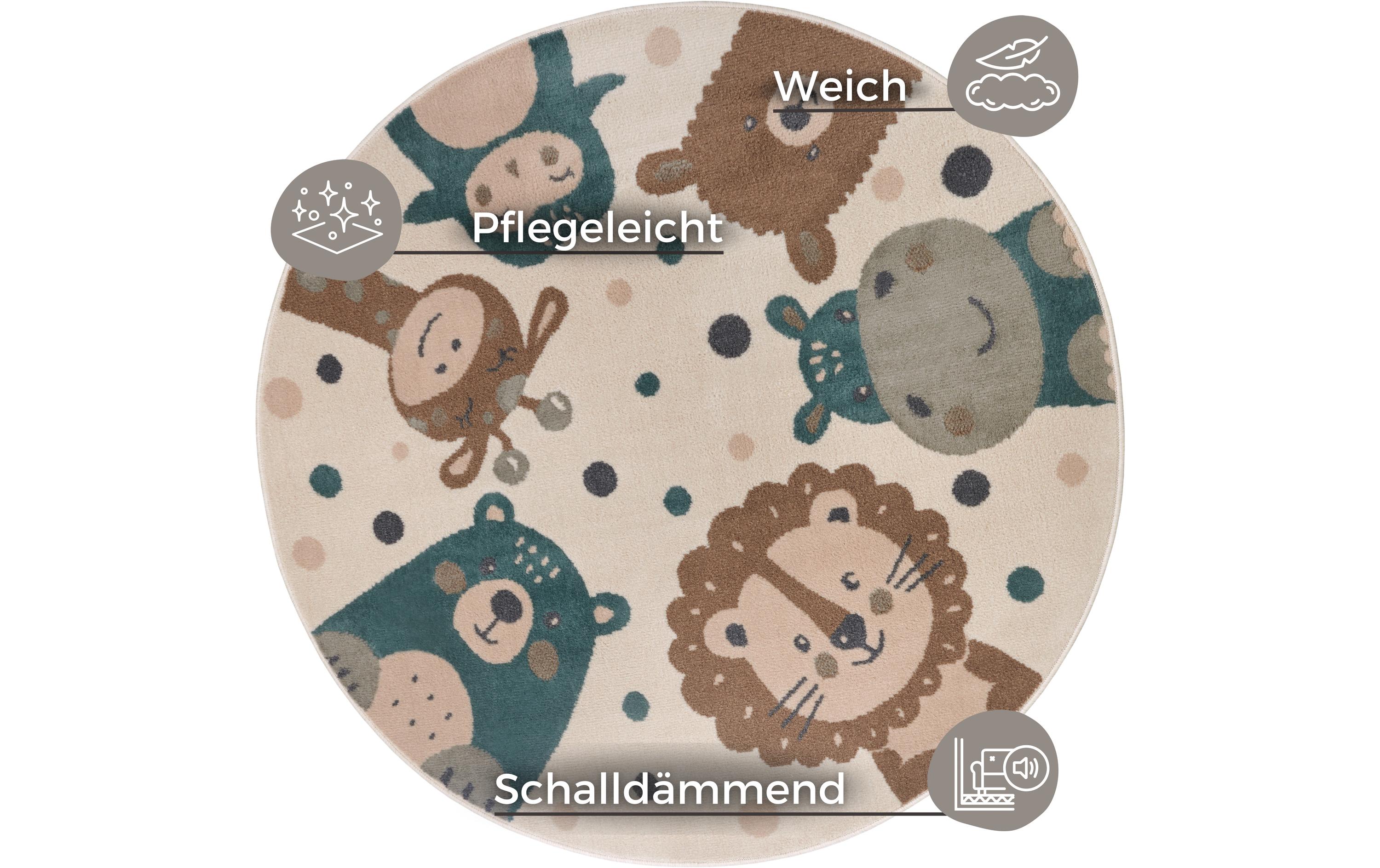 Hanse Home Dekoteppich Animal Party Ø 140 cm