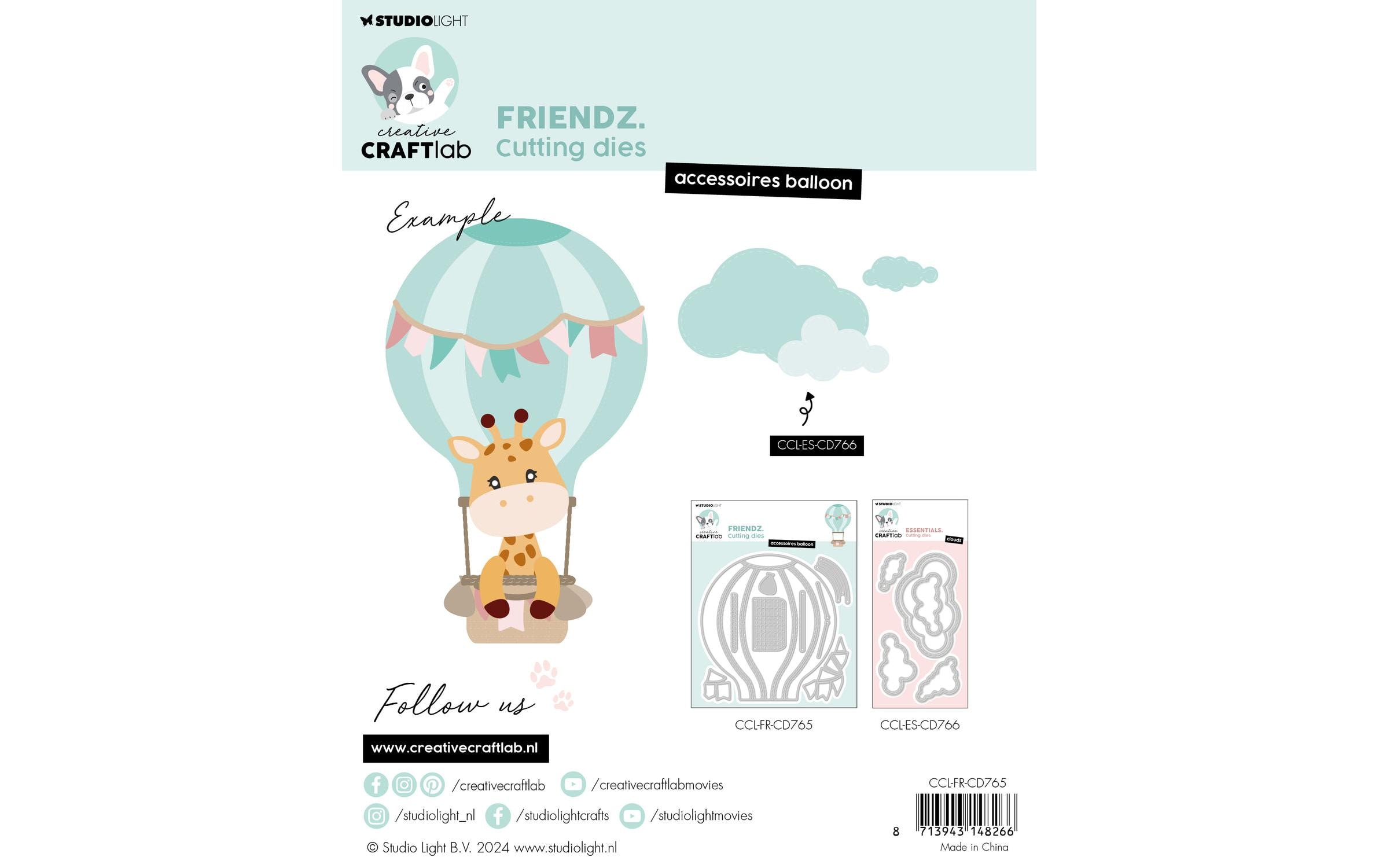 Studio Light Stanzschablone Ballonfreunde 125x127x1 mm, 9 Stück Studio Light Stanzschablone Ballonfreunde 125x127x1 mm, 9 Stück