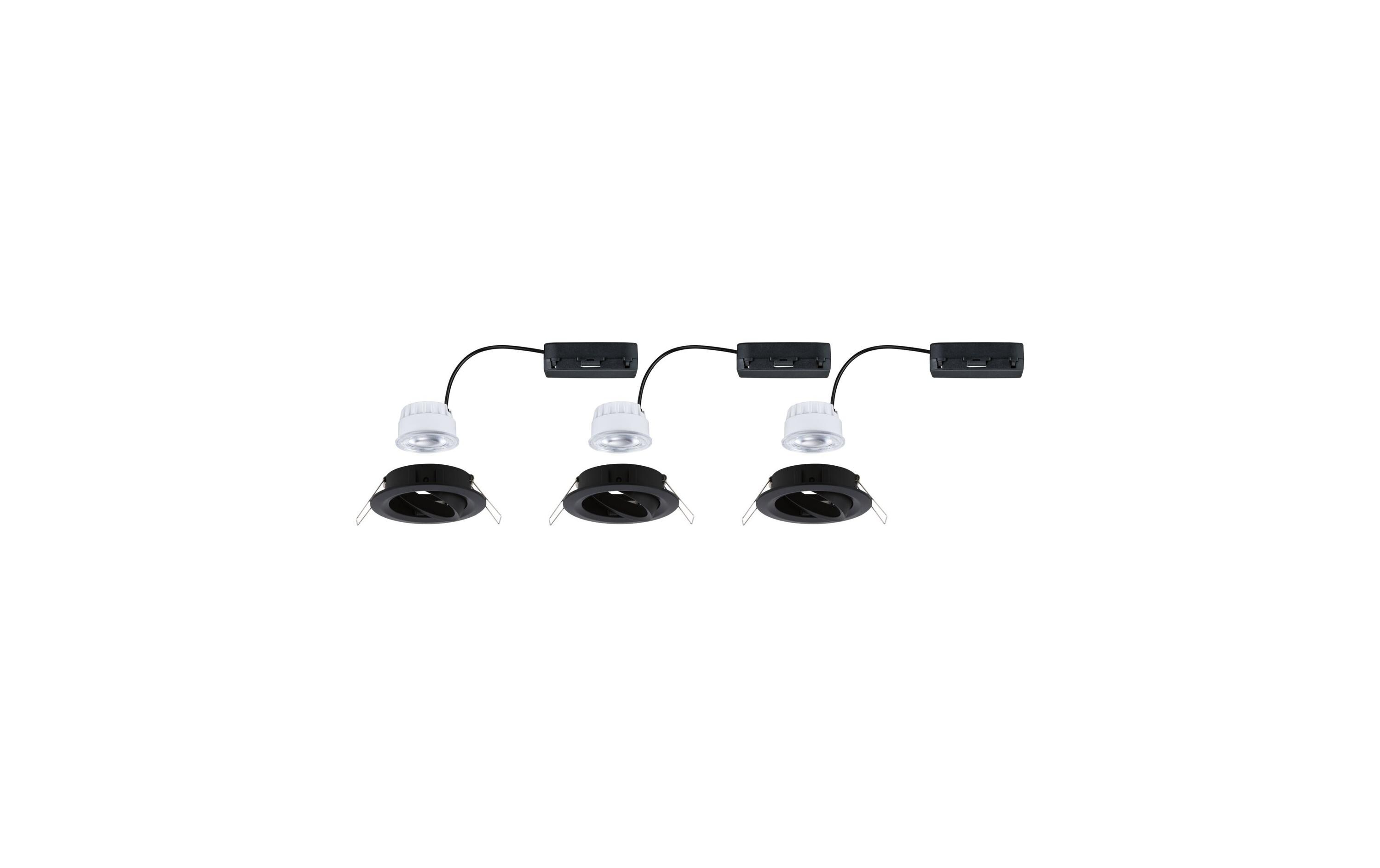 Paulmann Einbauleuchte LED Nova Plus 3-Set Schwarz