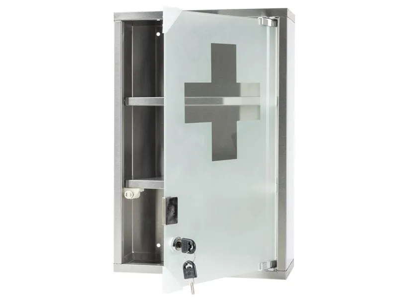 STRUCT Erste Hilfe Schrank 30 x 45 x 12 cm, Edelstahl STRUCT Erste Hilfe Schrank 30 x 45 x 12 cm, Edelstahl