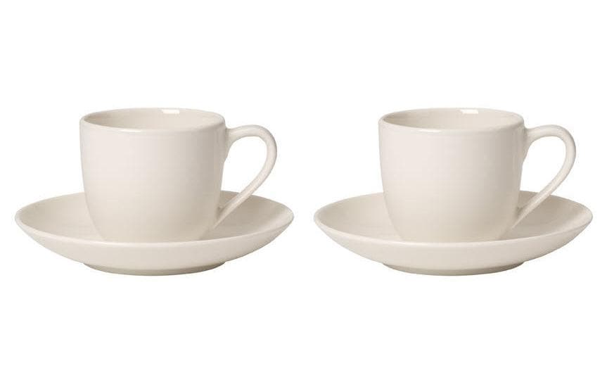 Villeroy & Boch Espressotasse For me 100 ml, 2 Stück, Weiss