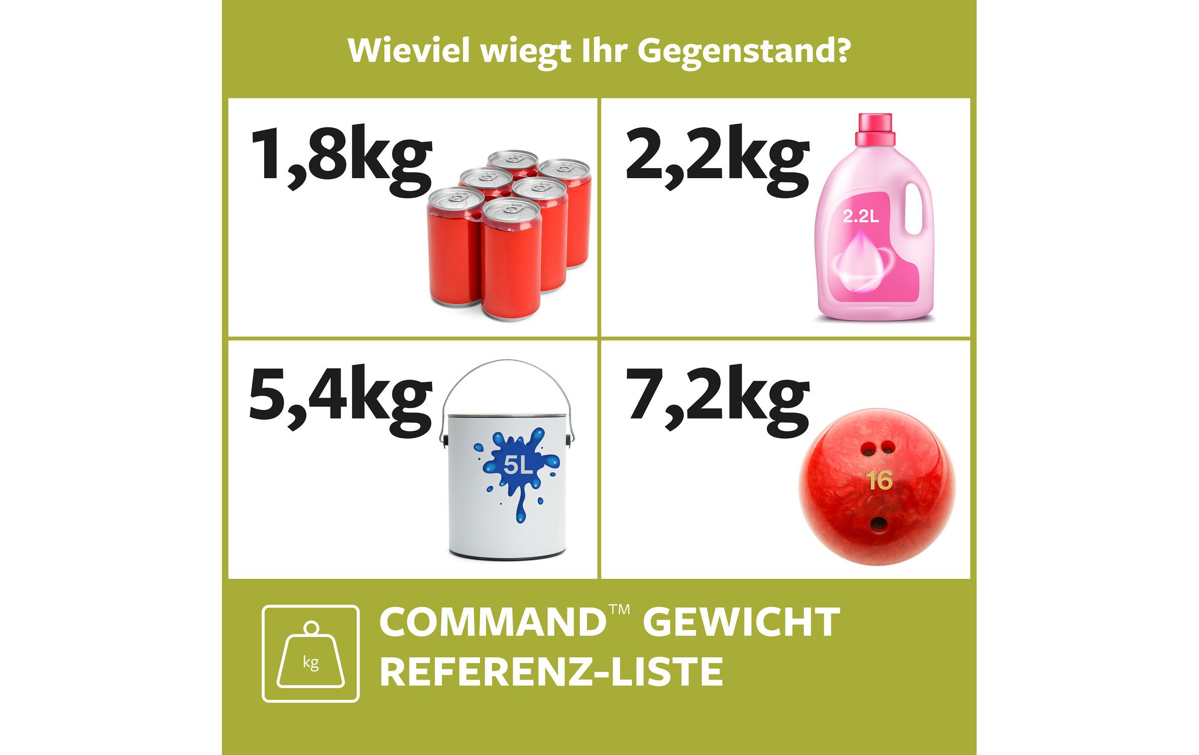 Command Klebepad Command L 7.2 kg, Weiss, 4 Set