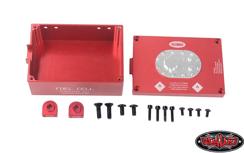 RC4WD Empfängerbox Benzintank Attrappe, Rot, Aluminium, 1:10
