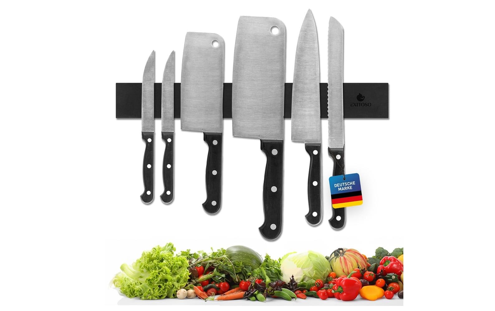 Exitoso Magnetschiene für Messer Schwarz 40 cm