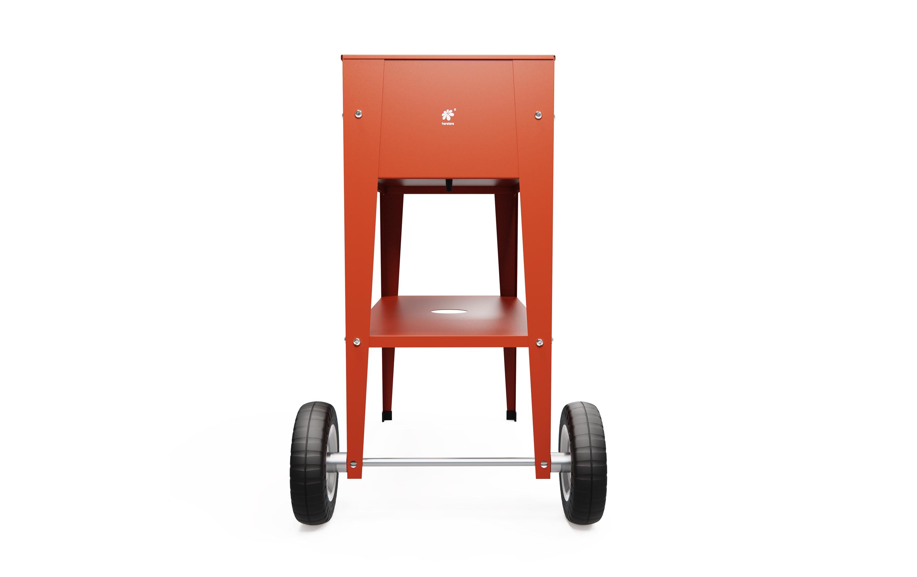 Herstera Hochbeet Urban Garden Trolley 75 x 35 x 80cm, Rot