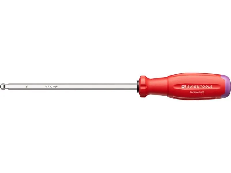 PB Swiss Tools Kugelkopf-Schraubenzieher PB 38206.8-180 Innensechskant PB Swiss Tools Kugelkopf-Schraubenzieher PB 38206.8-180 Innensechskant
