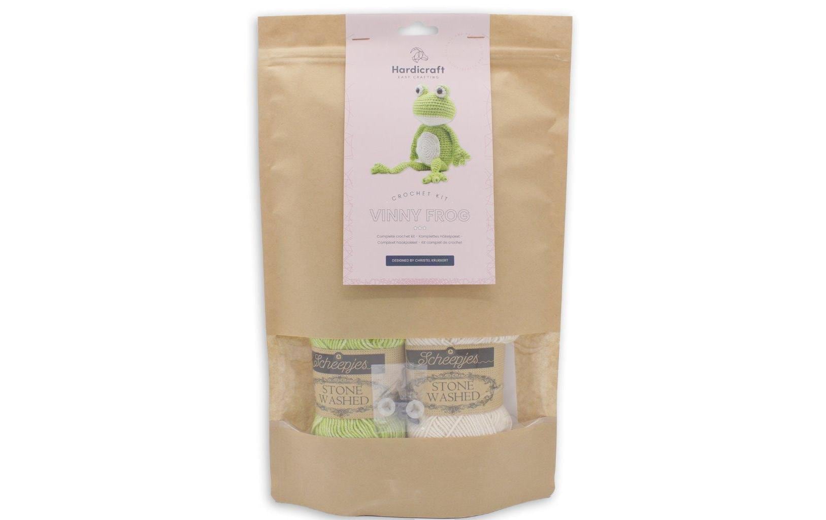 Hardicraft Strickset Frosch Vinny 30 cm Hardicraft Strickset Frosch Vinny 30 cm