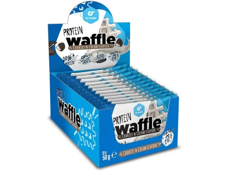 Go Fitness Nutrition Protein Waffle Box 12 x 50 g, Cookie Go Fitness Nutrition Protein Waffle Box 12 x 50 g, Cookie
