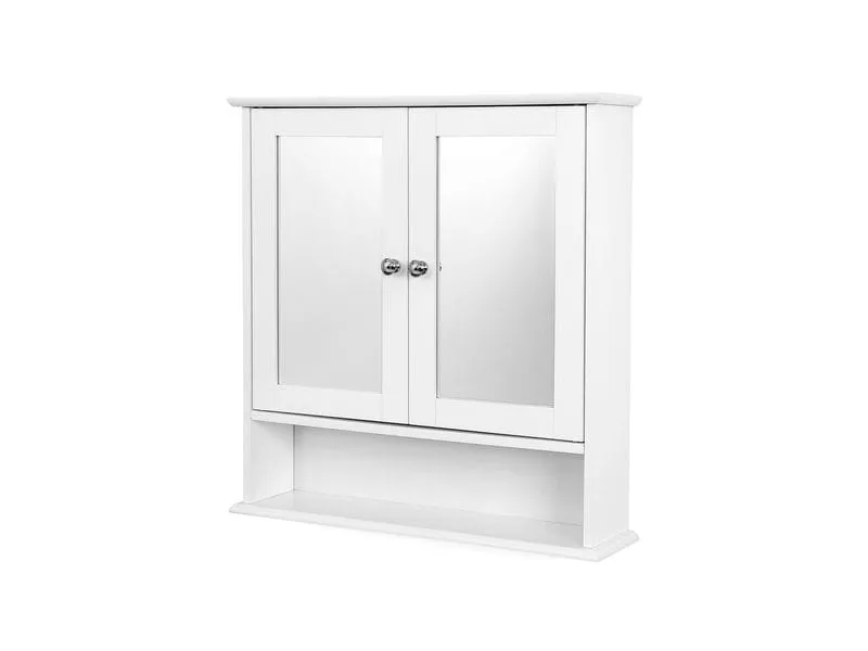 VASAGLE Spiegelkabinett, 56 x 13 x 58 cm, Weiss VASAGLE Spiegelkabinett, 56 x 13 x 58 cm, Weiss