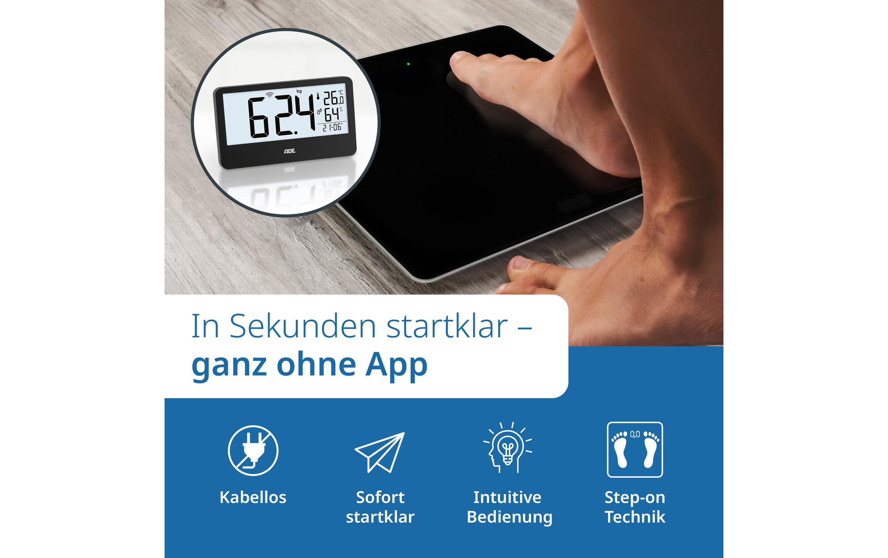 ADE Personenwaage Ronja BE2500-1 Schwarz