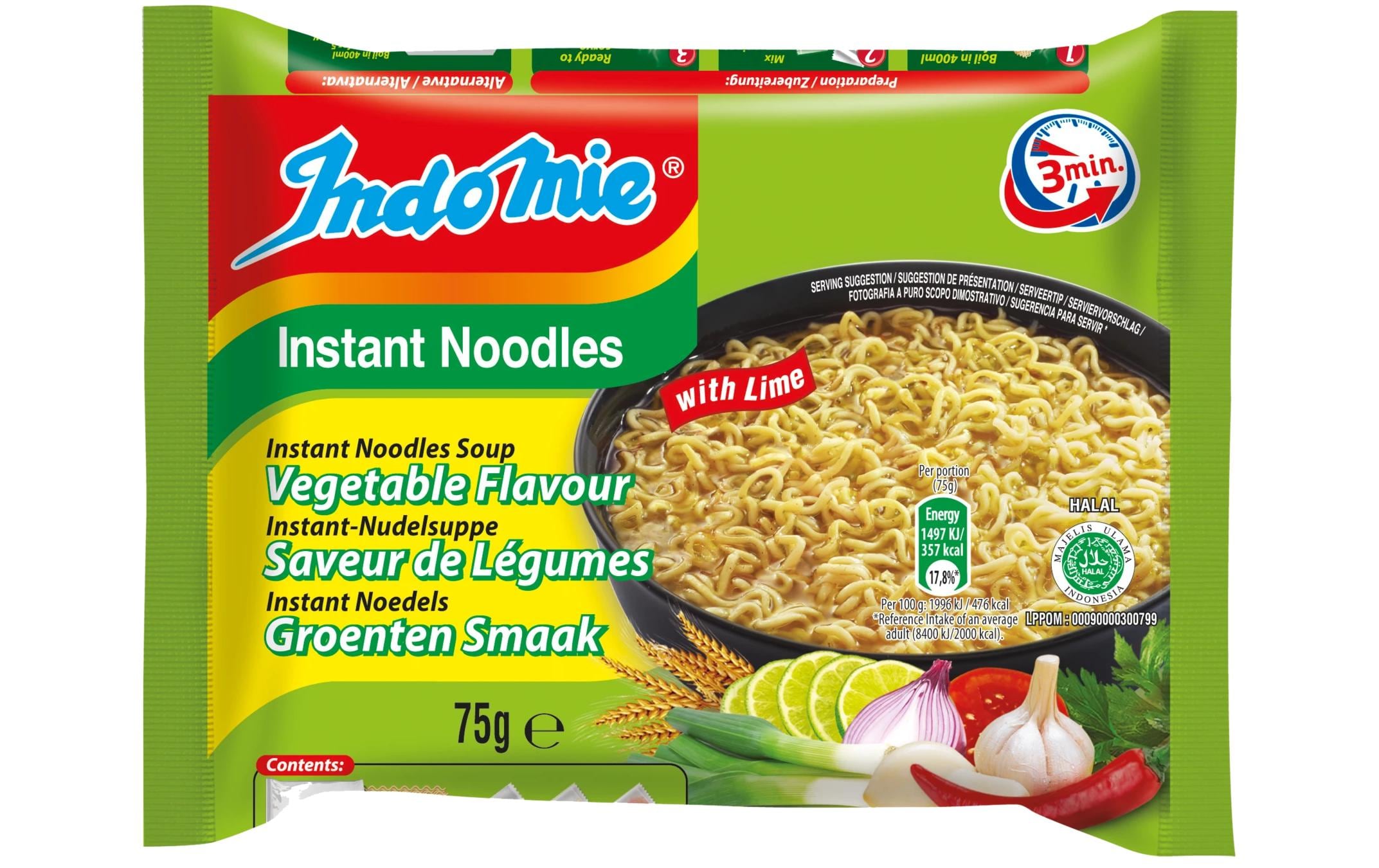 Indomie Noodles Gemüse 5 x 75 g Indomie Noodles Gemüse 5 x 75 g