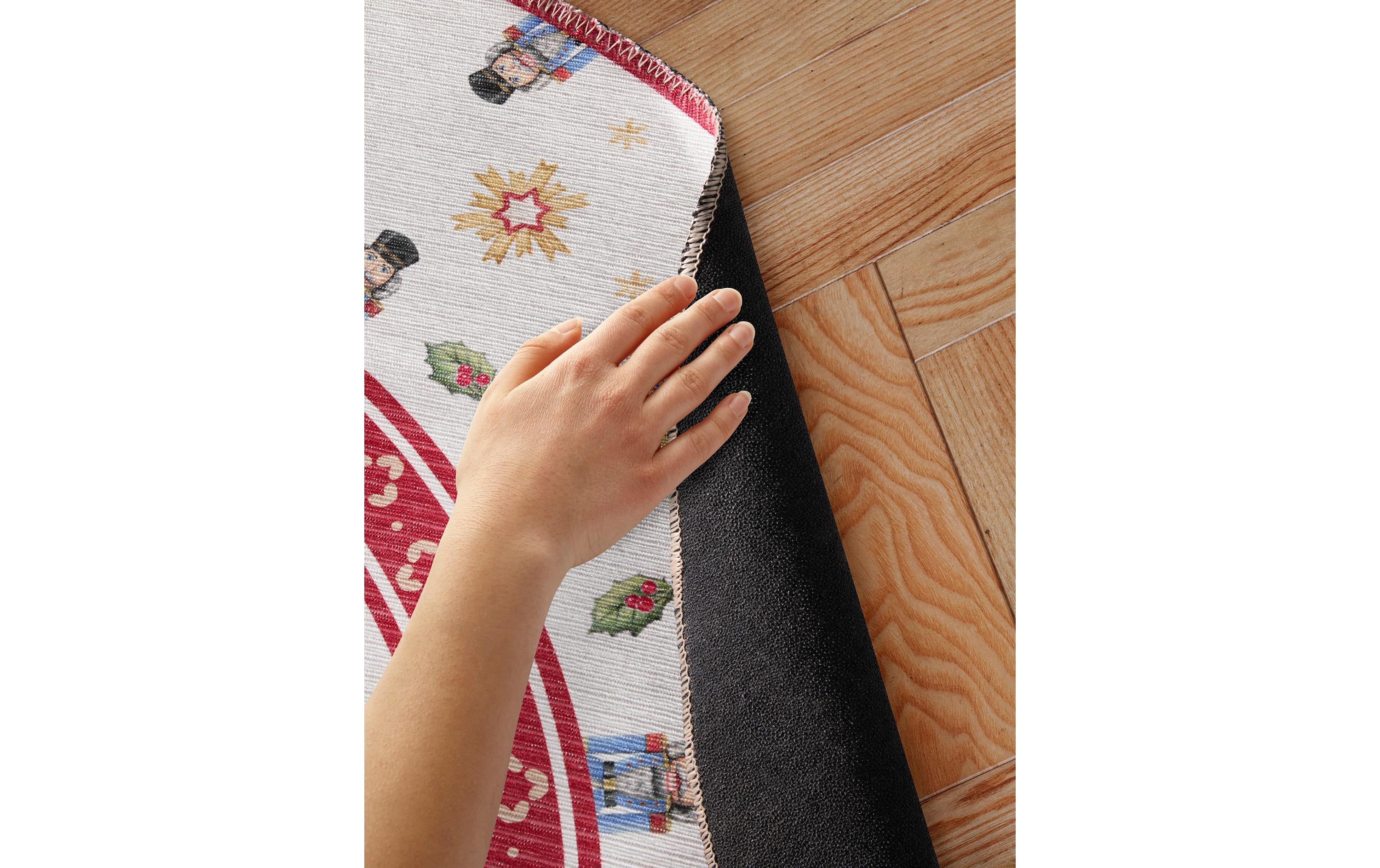 Villeroy & Boch Weihnachtsteppich Nussknacker 160 cm, Rot