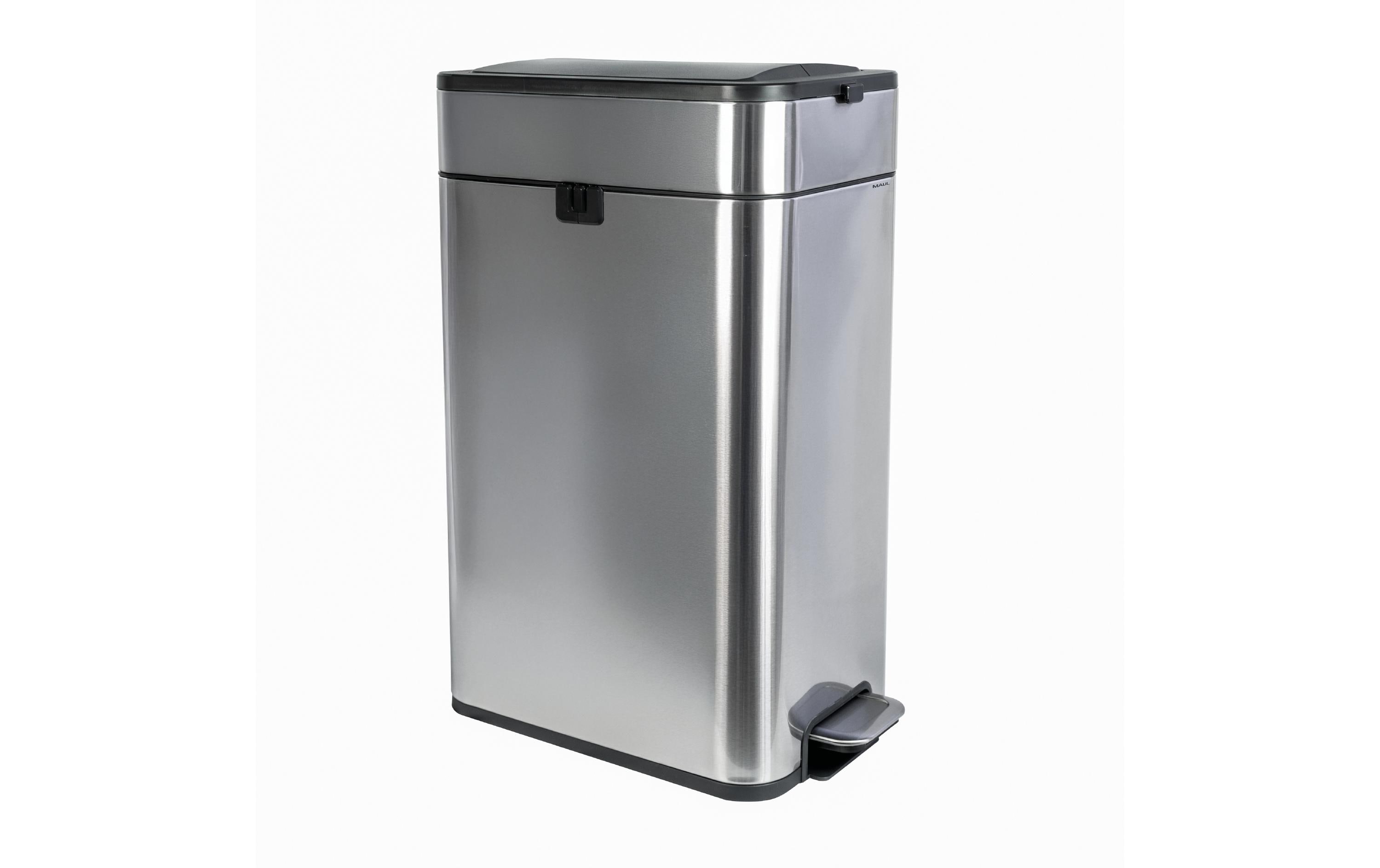 Maul Abfalleimer Wing 40 l, Schwarz/Silber