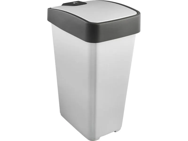 keeeper Abfalleimer Magne 45 l, Flip-Deckel, light silver