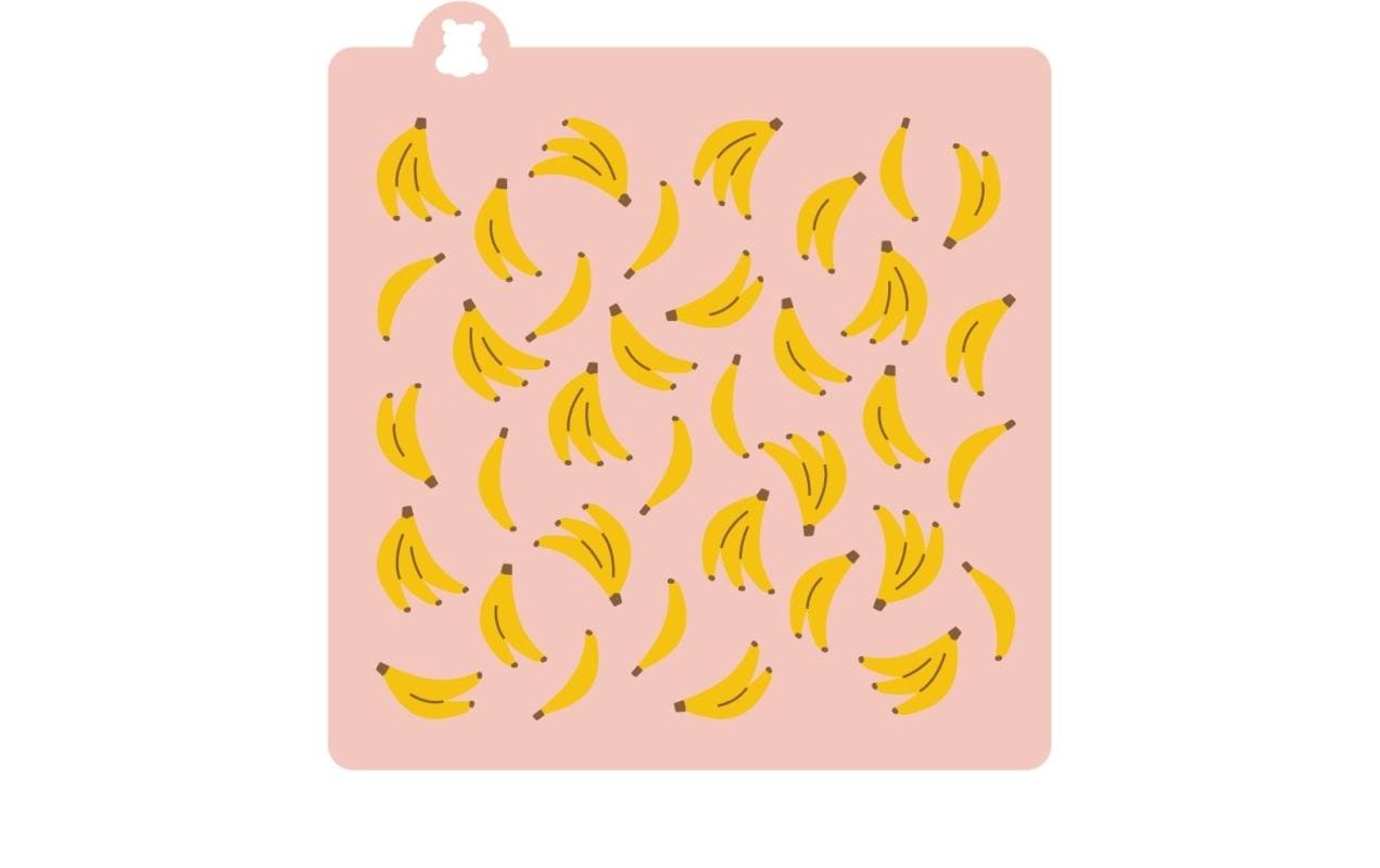 Cut my Cookies Schablone Banane 2-teilig, Weiss