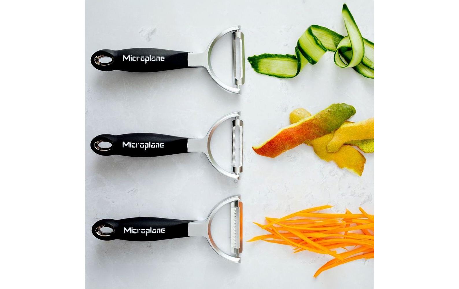 Microplane Tomaten-/Paprika-/Kiwischäler Gourmet Profi Y Doppelklinge Microplane Tomaten-/Paprika-/Kiwischäler Gourmet Profi Y Doppelklinge