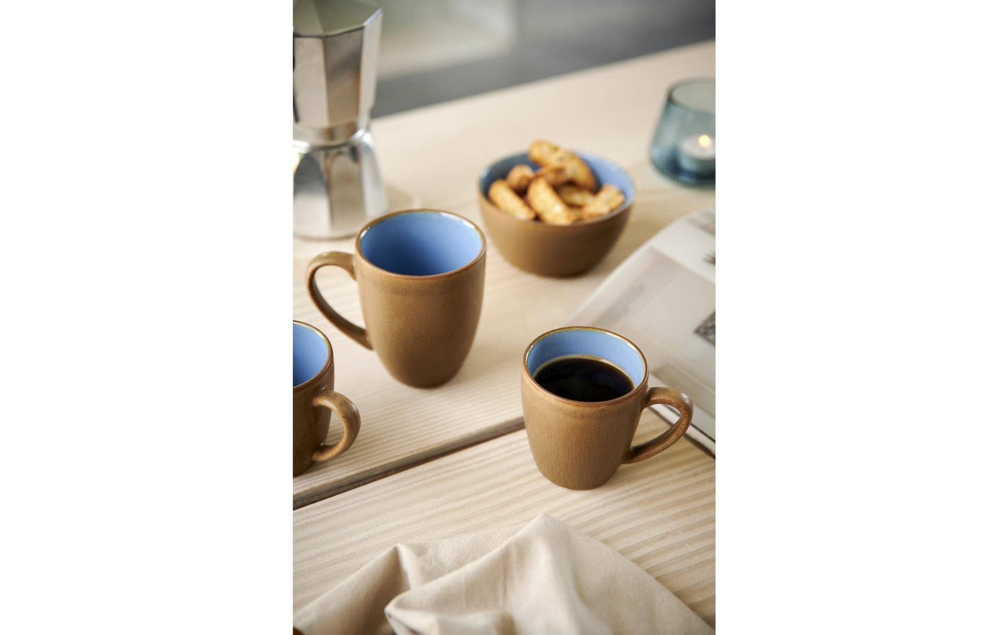 Bitz Kaffeetasse Wood 190 ml, 6 Stück, Wood/Ocean