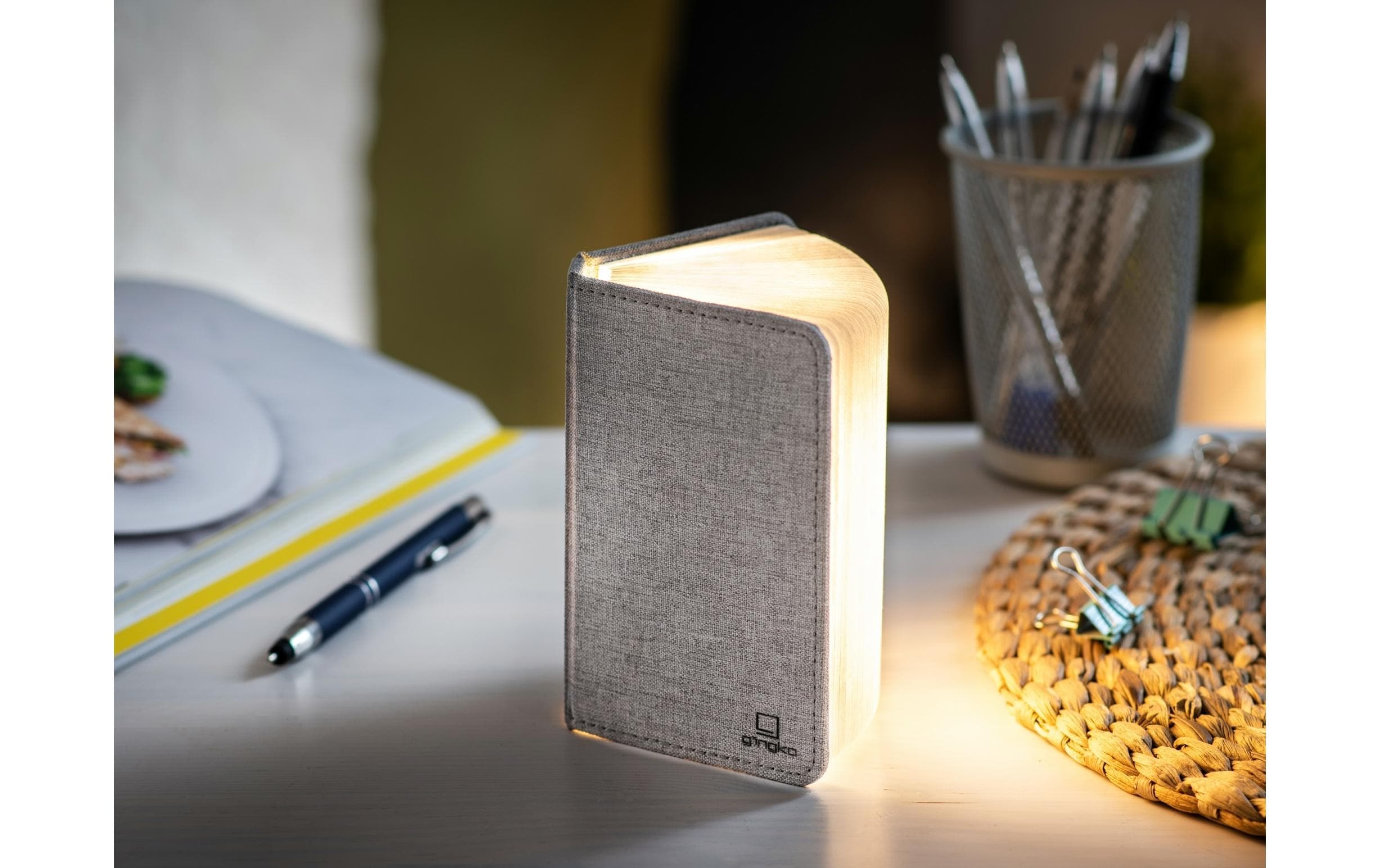 Gingko LED Stimmungslicht Mini Smart Book Grau Gingko LED Stimmungslicht Mini Smart Book Grau