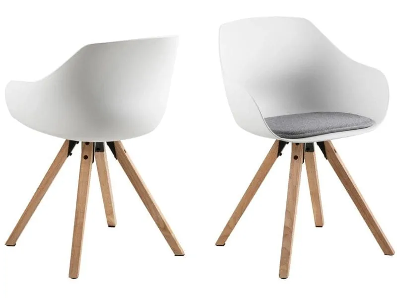 AC Design Stuhl Tina Hellgrau/Braun, 2 Stück AC Design Stuhl Tina Hellgrau/Braun, 2 Stück