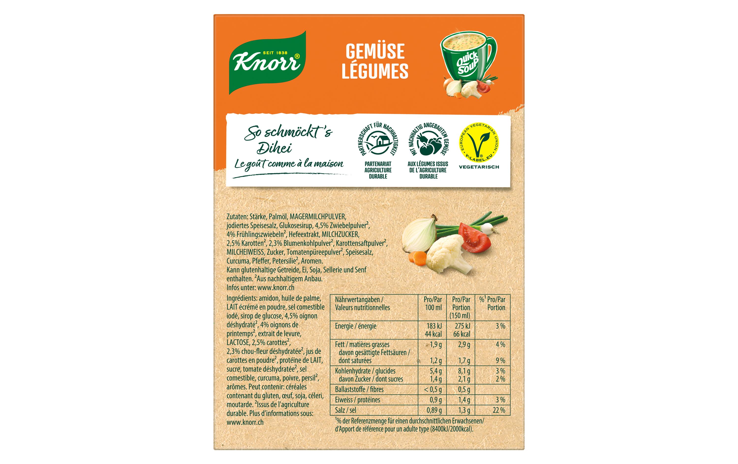 Knorr Quick Soup Gemüse 3 Portionen