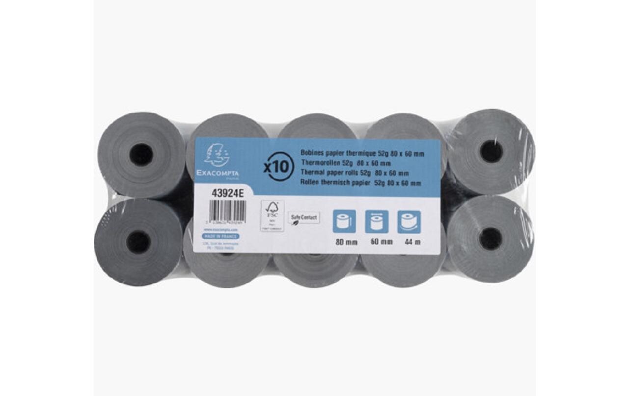 Exacompta Thermo-Papierrolle Safe Contact 80 mm, 10 Stück