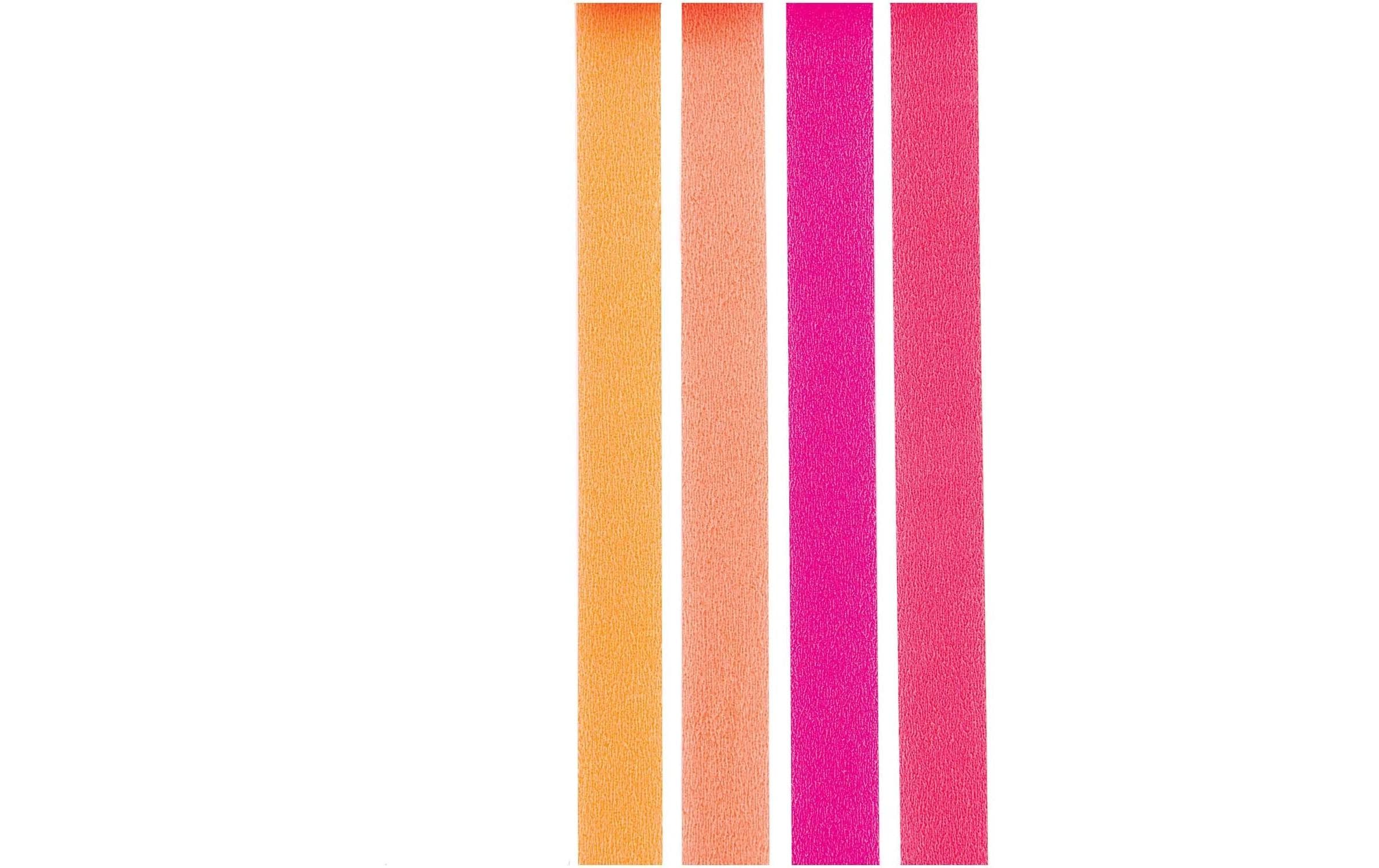 Rico Design Washi Tape 4 Stück, Neonorange/Neonpink/Neonrot, 10 m