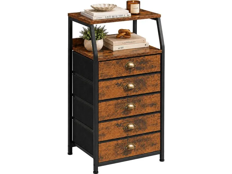 relaxdays Kommode 40 x 110 cm, Braun/Gold/Schwarz relaxdays Kommode 40 x 110 cm, Braun/Gold/Schwarz
